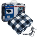 Hot Sale Plaid 12V Car Heated Blanket for Travel